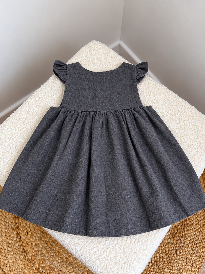 Robe Jacadi fille gris 12 mois mi-saison manches courtes