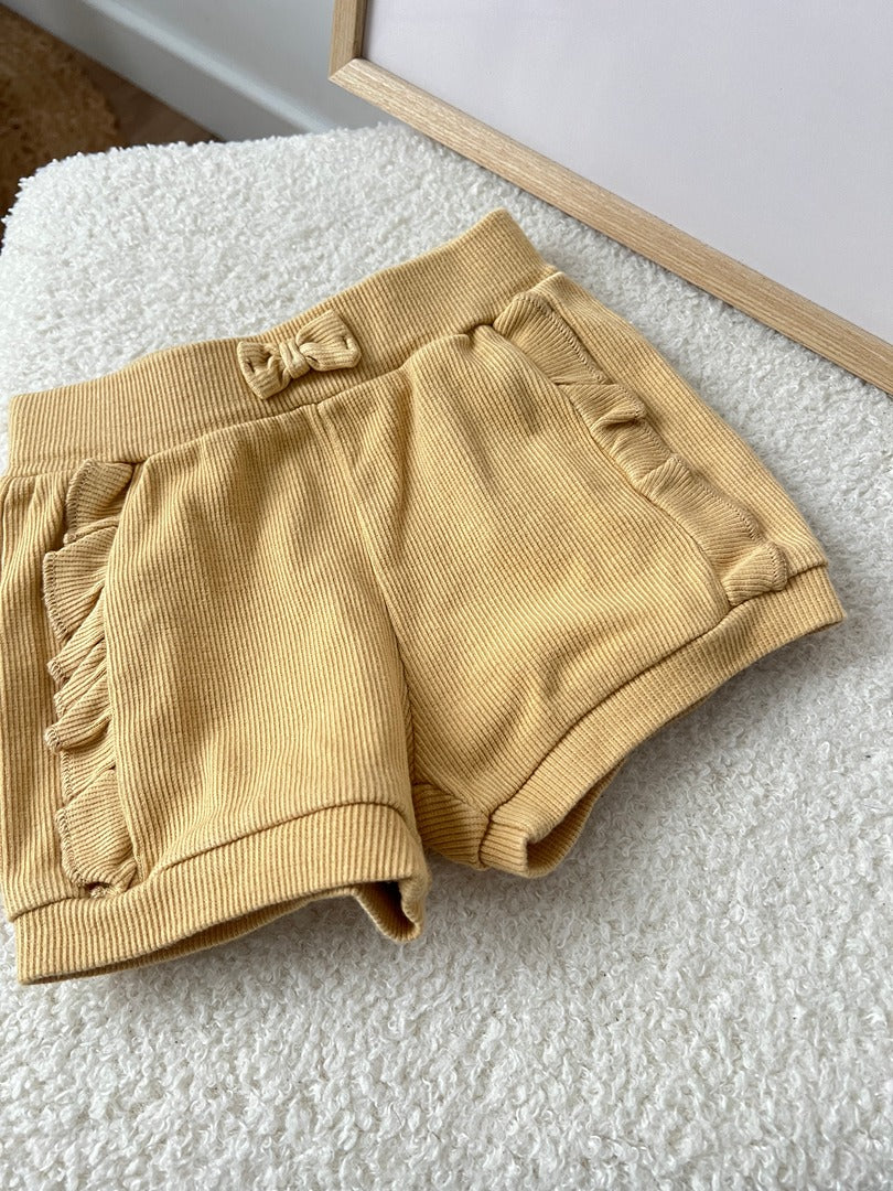 Short côtelé fille Feetje - 2 ans - Jaune