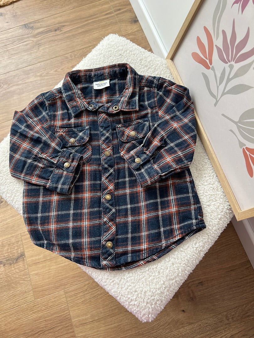 Chemise carreaux Tape à l'oeil Tao 12 mois garçon hiver manches longues