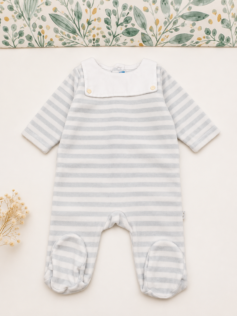 Pyjama Velours Manches Longues Fille Jacadi 3-6 Mois Hiver