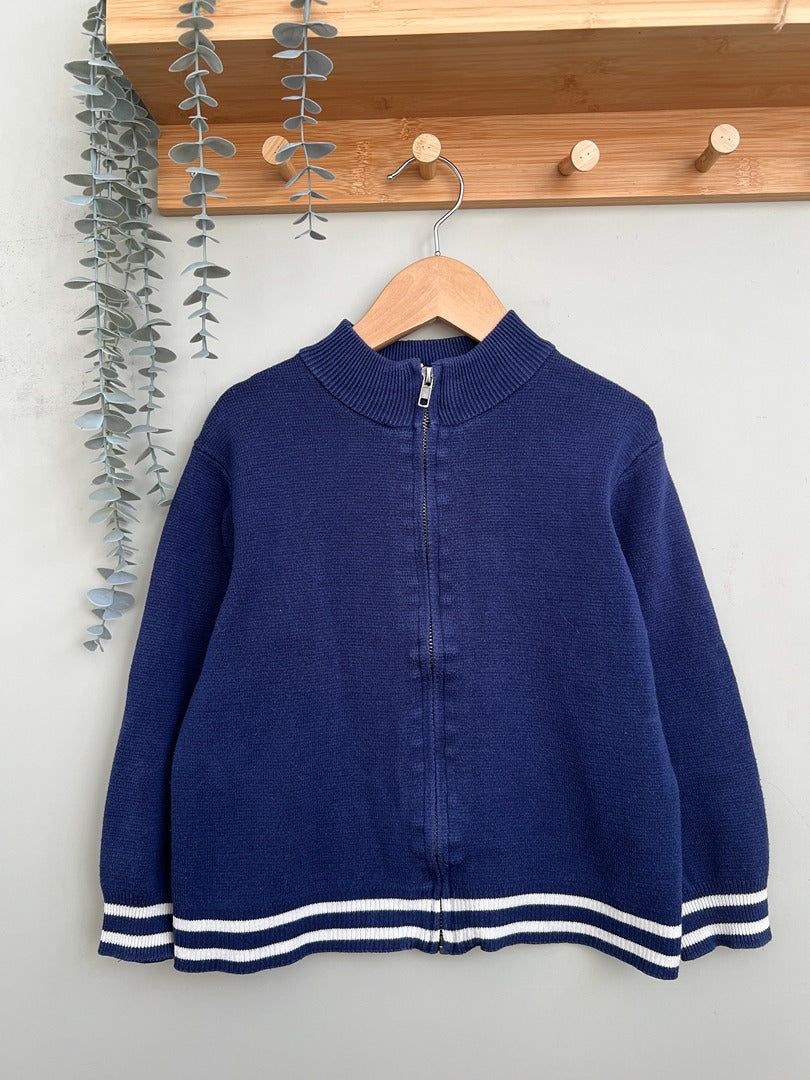 Gilet zippé garçon Monprix bleu manches longues hiver 6 ans