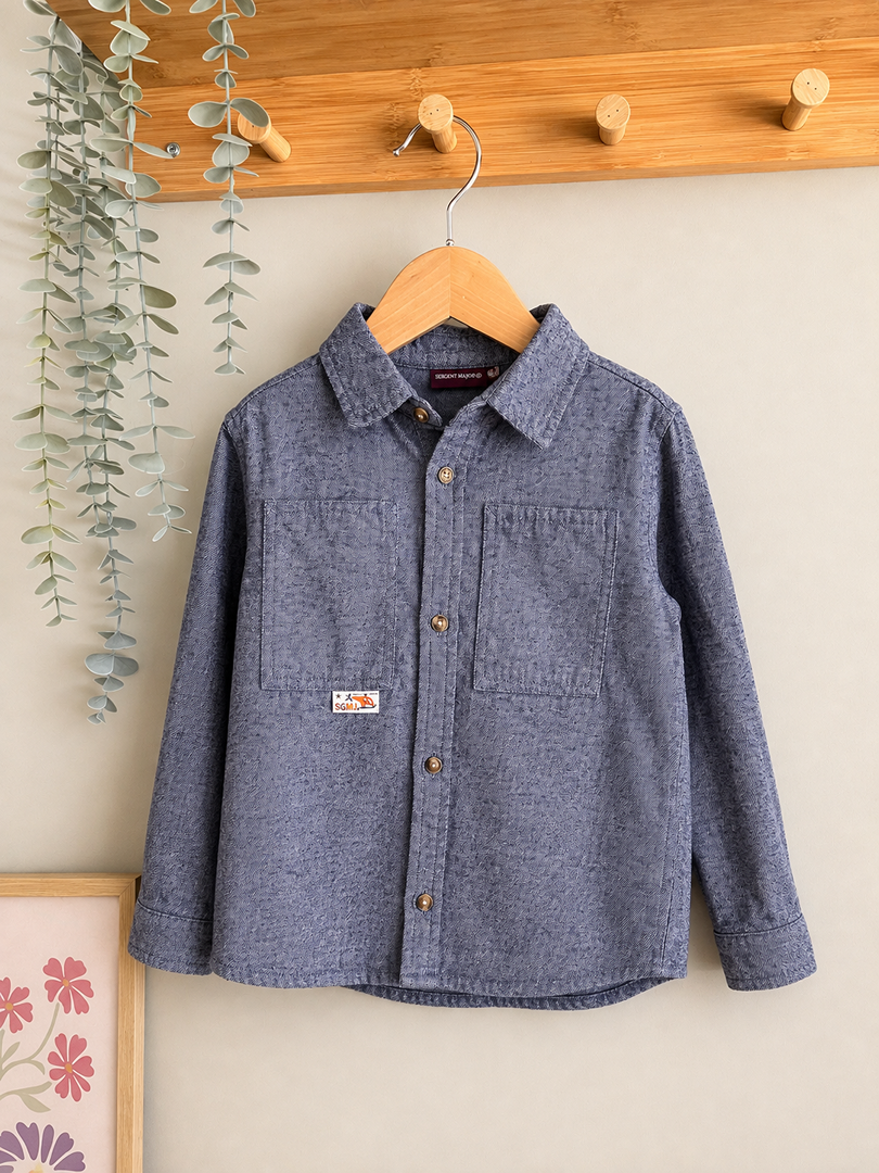 Chemise manches longues garçon Sergent Major 3 ans bleu