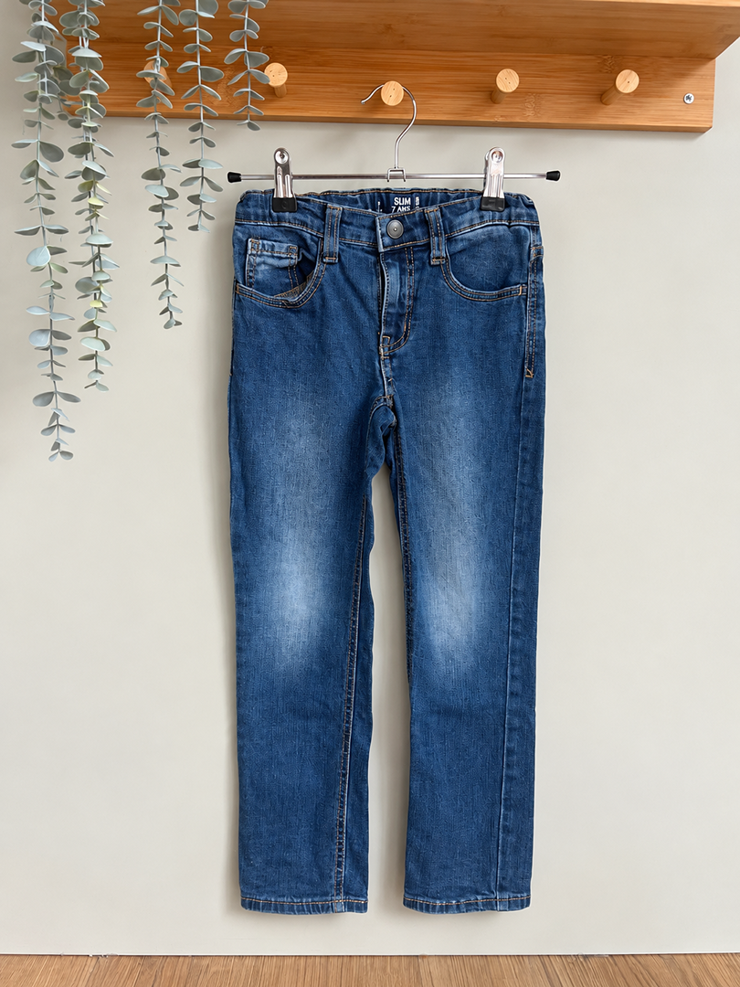 Jeans garçon Kiabi slim 7 ans bleu mi-saison