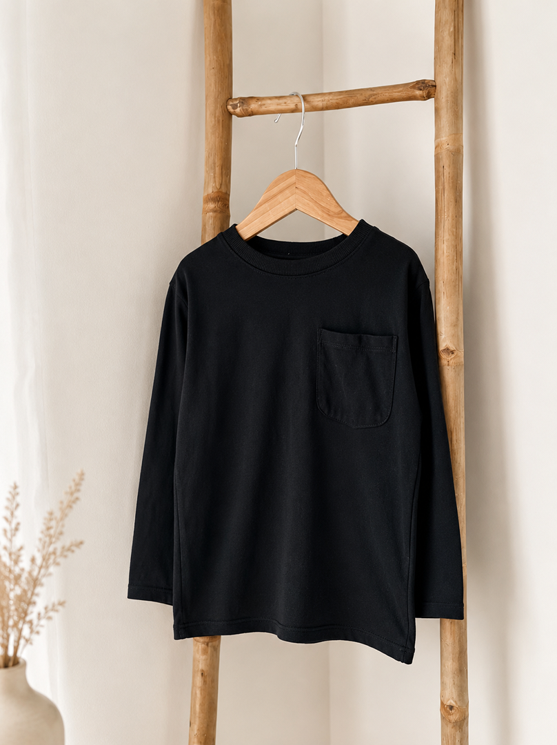 T-shirt manches longues noir Zara garçon mi-saison 4 ans 104 cm