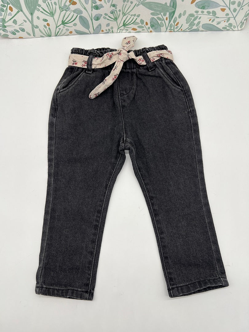 Jean mom fille Vertbaudet - 18 mois - Gris
