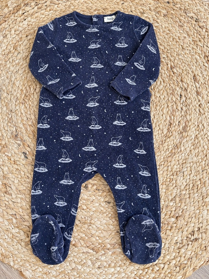 Pyjama 1 pièce velours garçon Natalys 9 mois