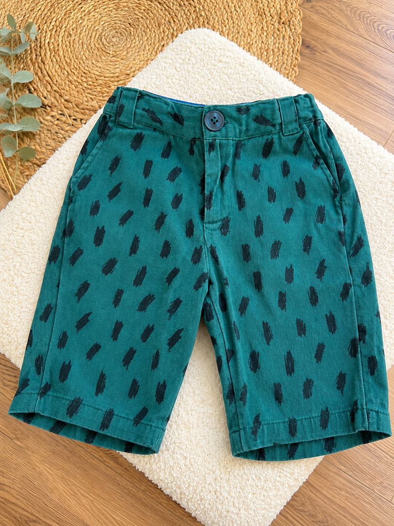 Short garçon La Redoute 5 ans vert motif graphique été