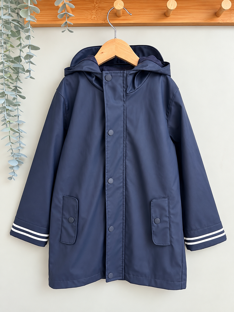 Impermeable Garçon Aigle bleu marine mi-saison capuche manches longues 6 ans