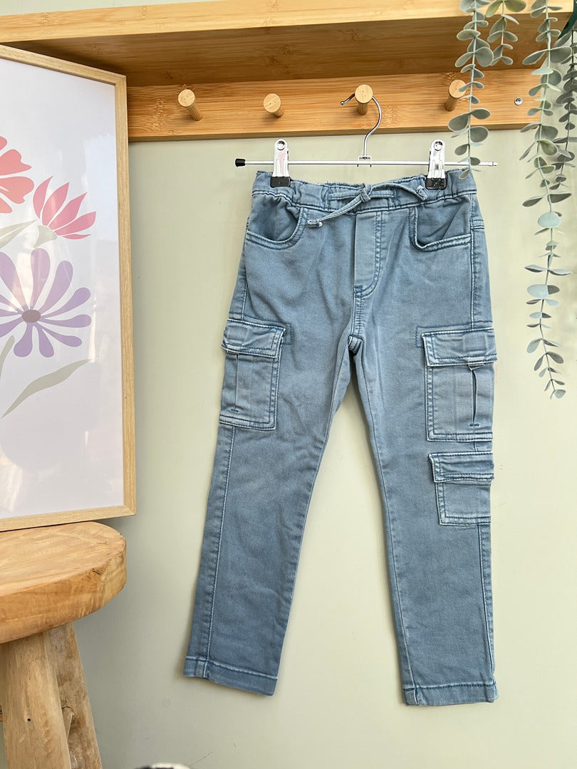 Pantalon Cargo Slim Tao Garçon 4 Ans Mi-saison bleu