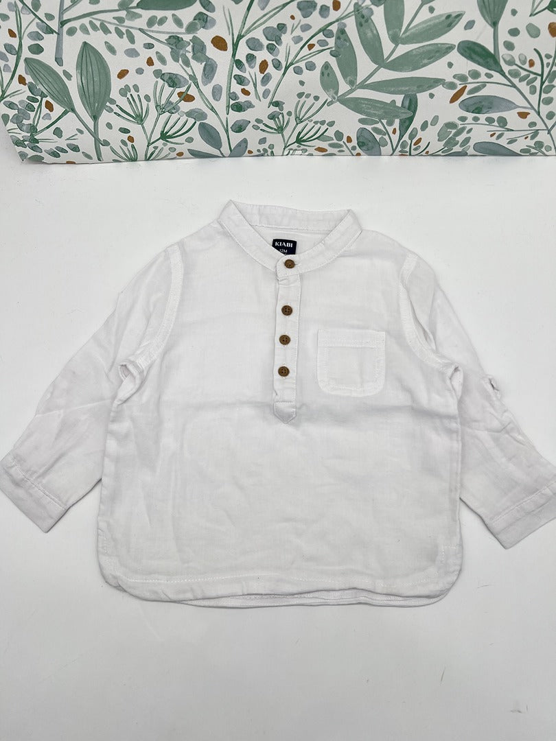 Chemise fluide garçon cérémonie Kiabi - 12 mois - Blanc