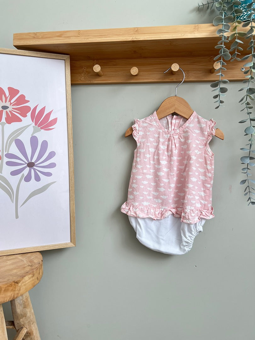 Barboteuse Lola Palacios 6 mois fille rose été sans manches