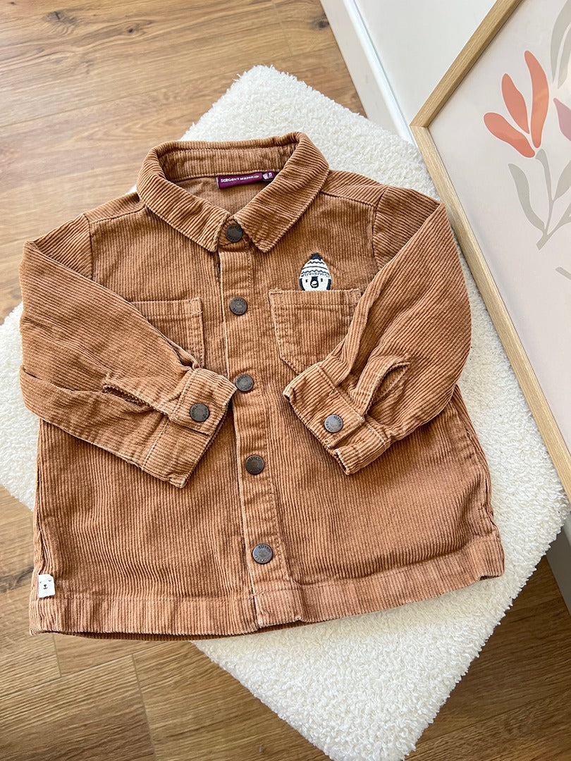 Chemise / Surchemise Sergent Major 9 mois velours marron garçon