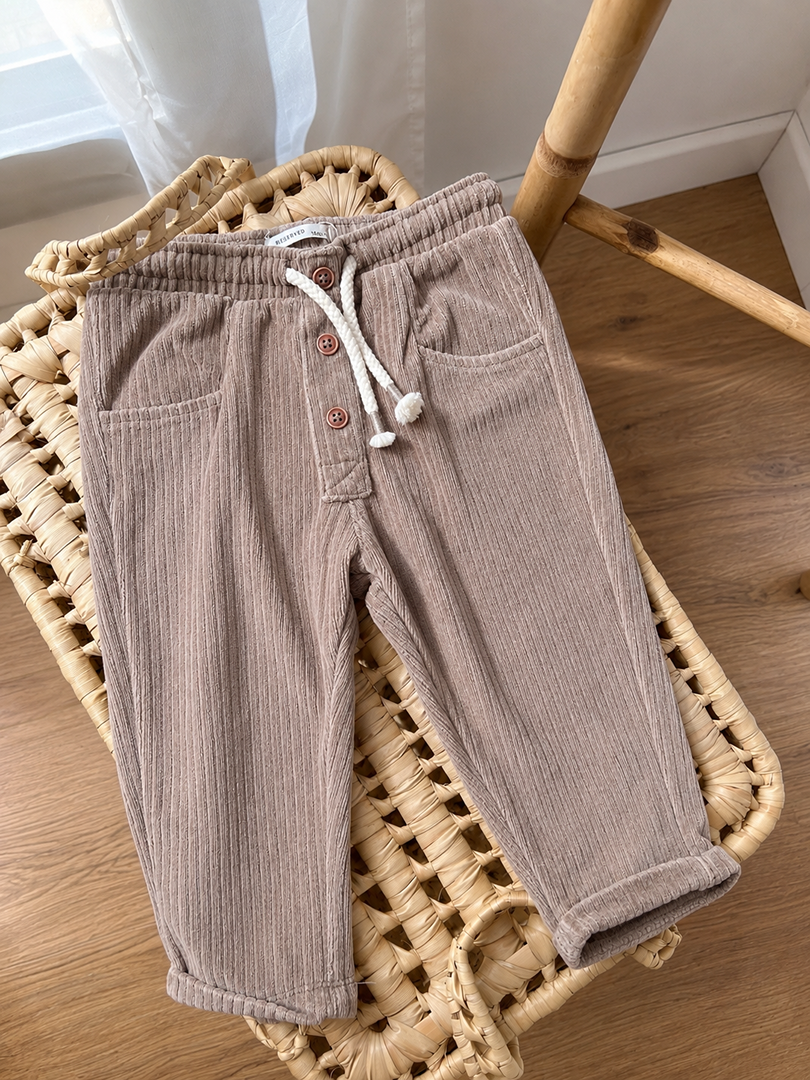 Pantalon velours côtelé marron Reserved 12 mois garçon hiver