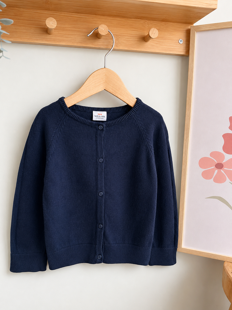 Gilet bleu marine Tape à l'œil 4 ans fille manches longues
