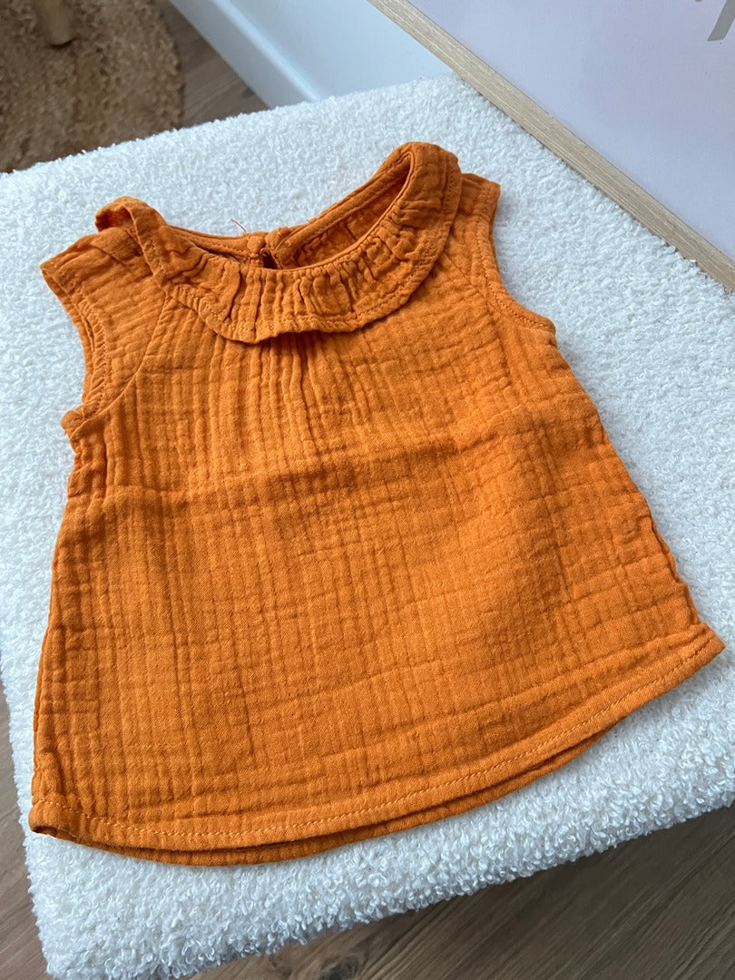 Blouse manches courtes été bébé fille Kiabi - 1 mois - Orange