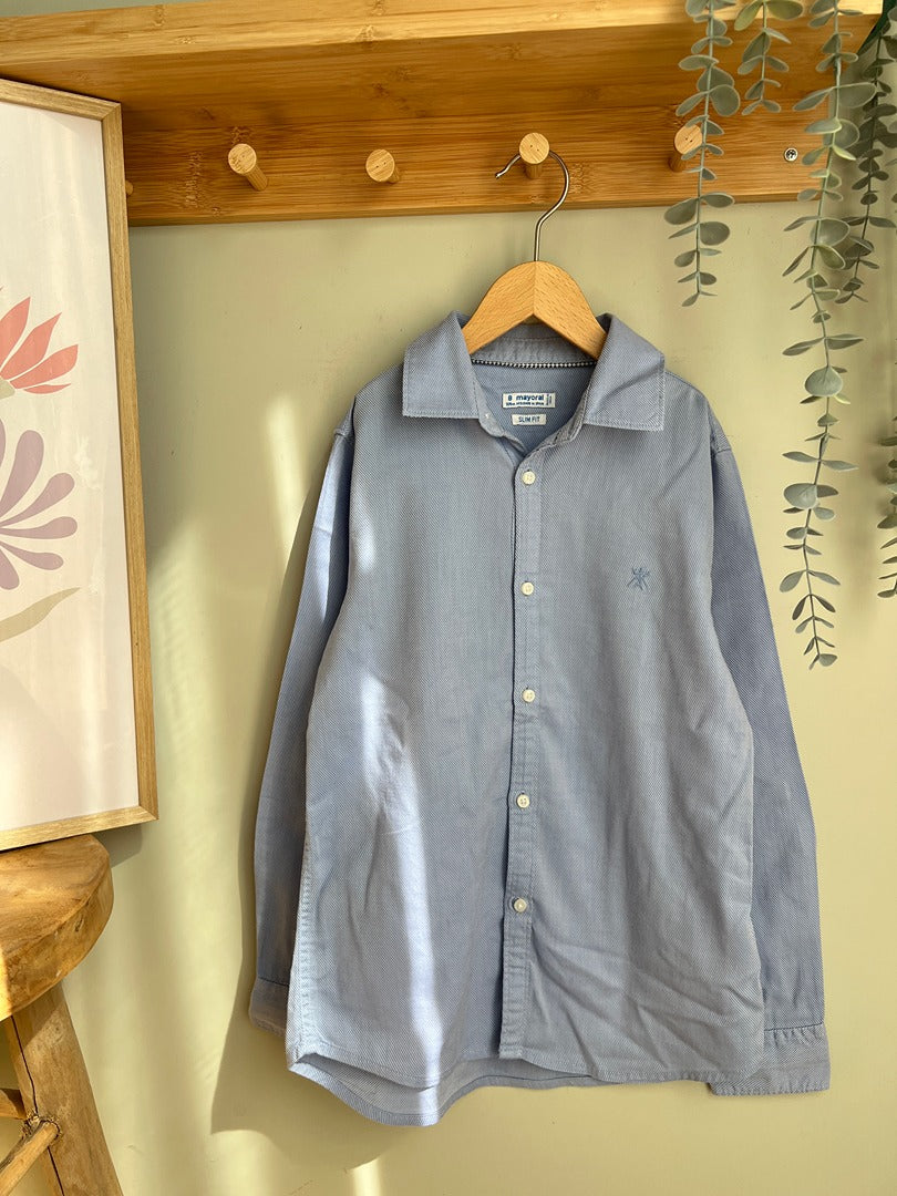 Chemise à rayures garçon - idéal cérémonie Mayoral - 8 ans - Bleu clair