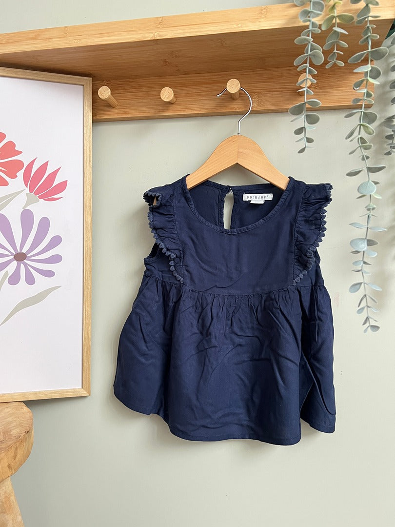 Top sans manches Primark fille bleu marine 6 ans été