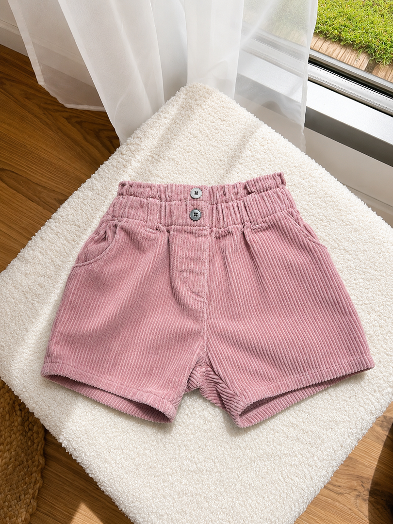 Short velours côtelé rose Kiabi 6 mois fille mi-saison