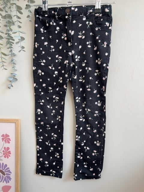 Pantalon noir fleuri fille Du Pareil au Même Dpam 5 ans mi-saison