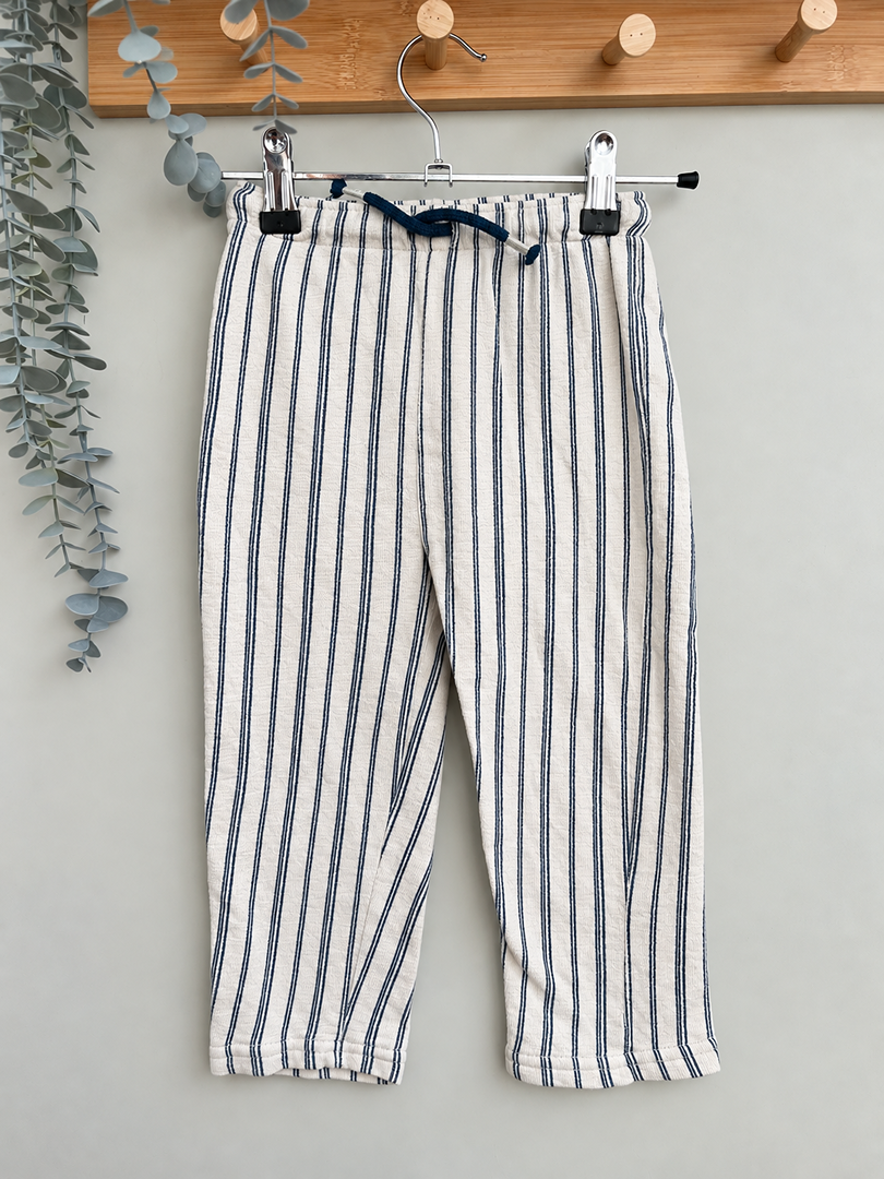 Pantalon large léger garçon rayé mi-saison 2 ans