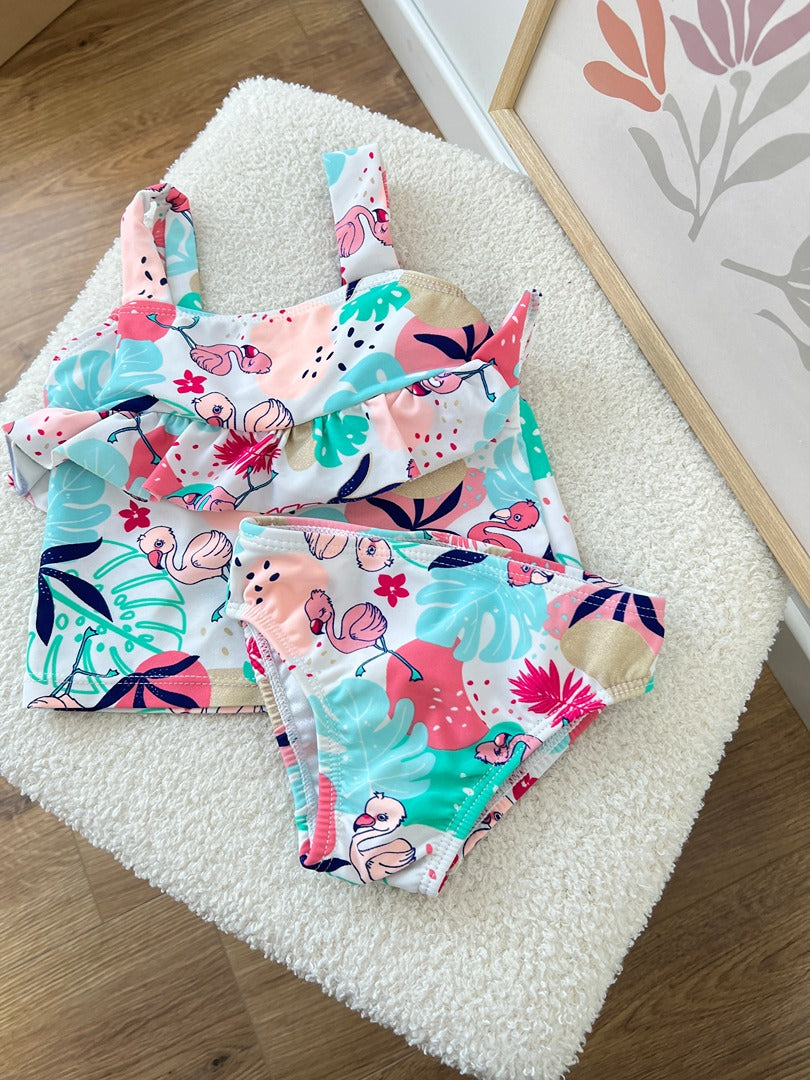 Maillot de bain 2 pièces fille mer ou piscine Gémo - 18 mois - coloré et fleuri