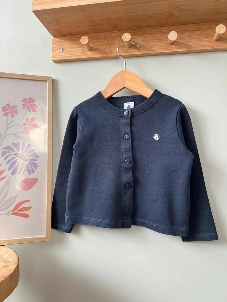 Gilet cardigan bleu marine mixte Petit Bateau – intemporel & doux – 3 ans - Garçon ou fille