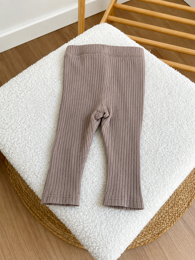 Legging côtelé Kiabi 6 mois fille marron mi-saison