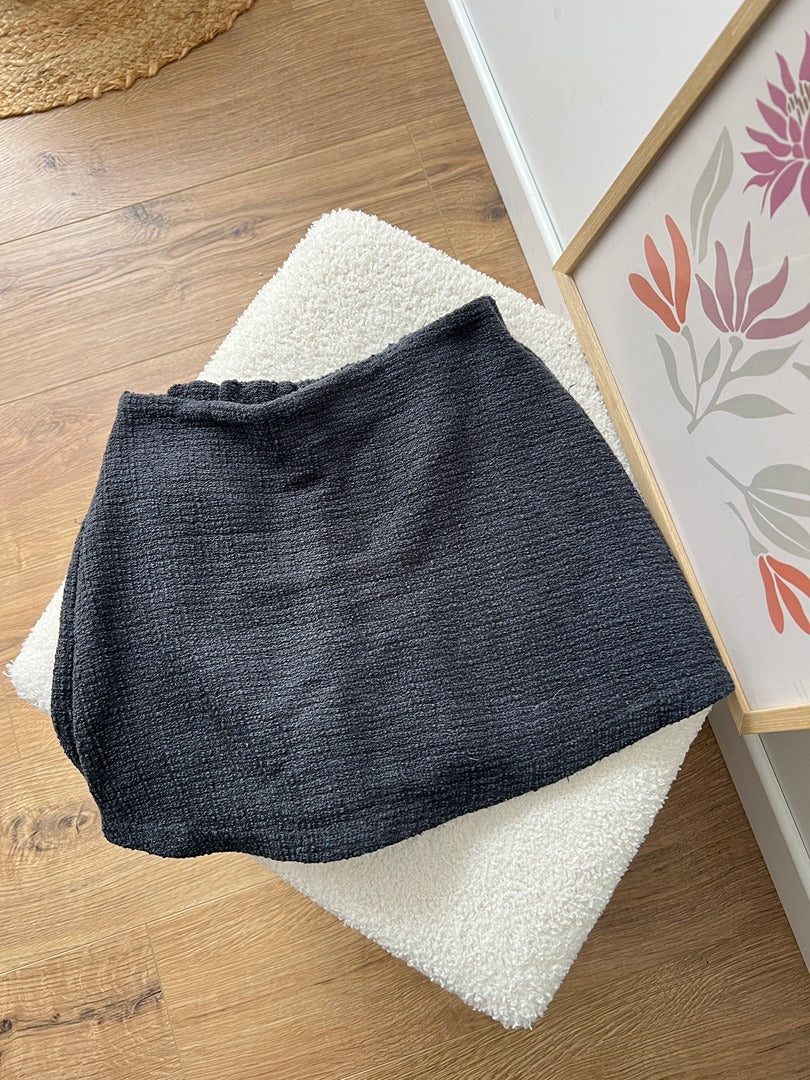 Jupe-short fille Zara gris anthracite 8 ans mi-saison
