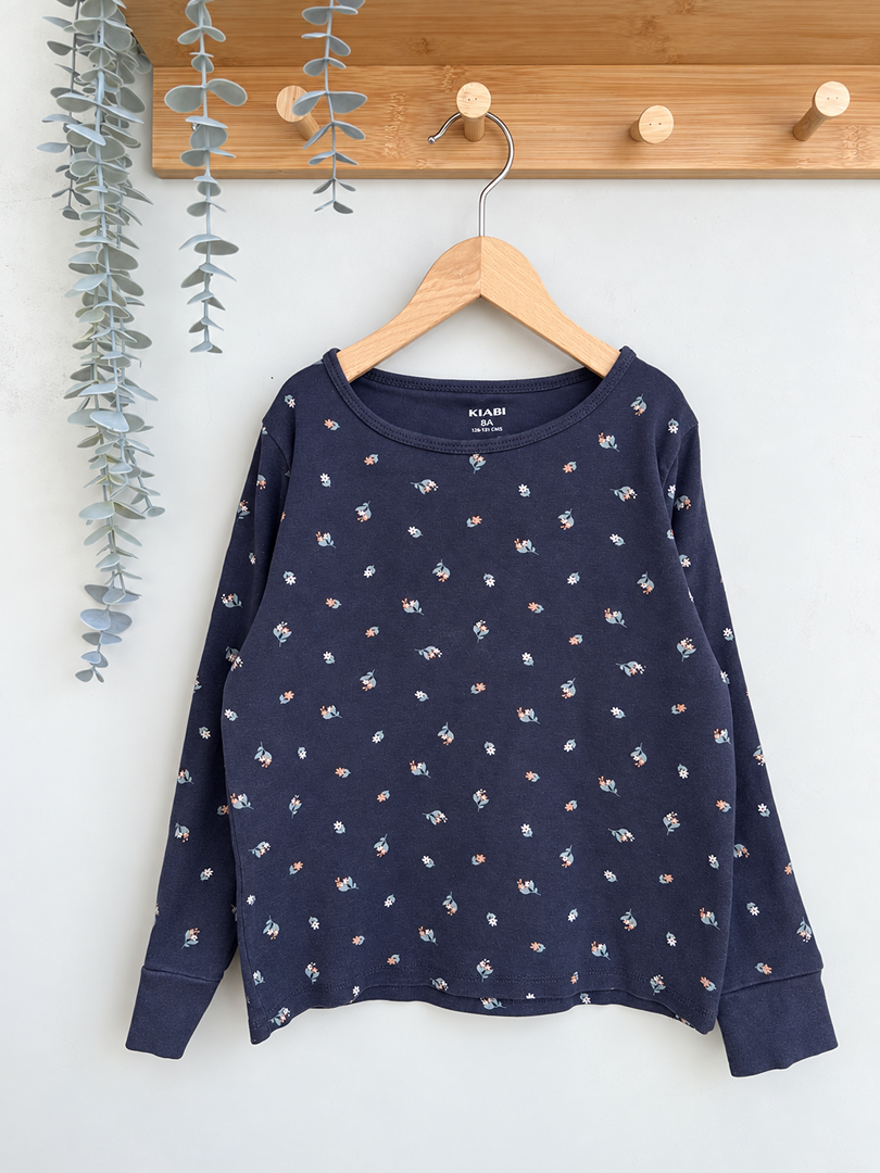 T-shirt manches longues fille Kiabi 8 ans mi-saison motif fleurs