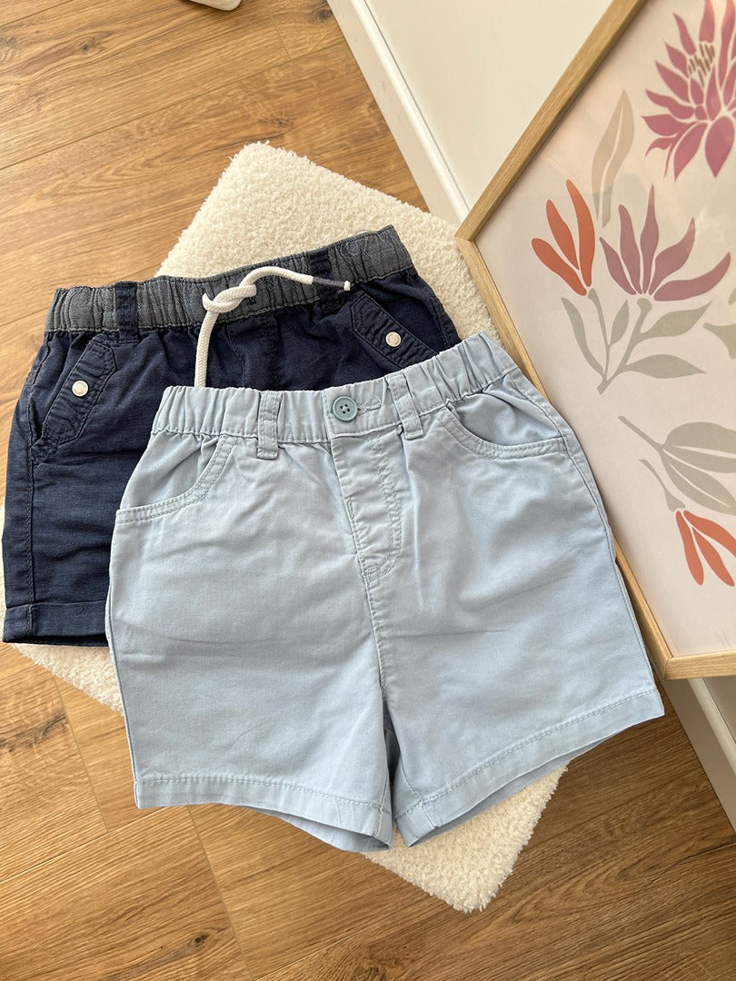 2 shorts été garçons Tao Tape à l'œil Obaïbi - 2 ans - Bleu marine