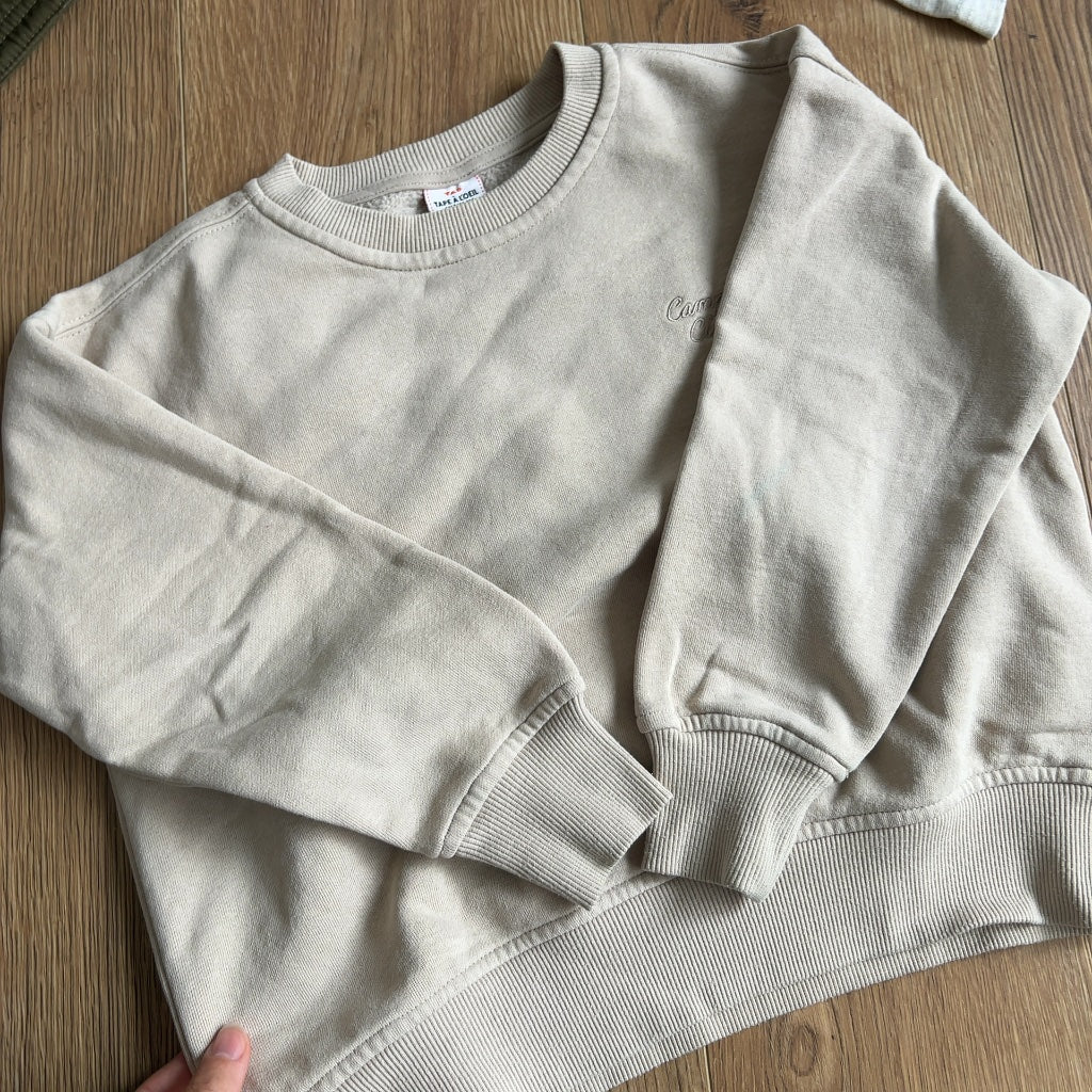 Sweat pull garçon Tape à l'œil beige hiver manches longues 6 ans