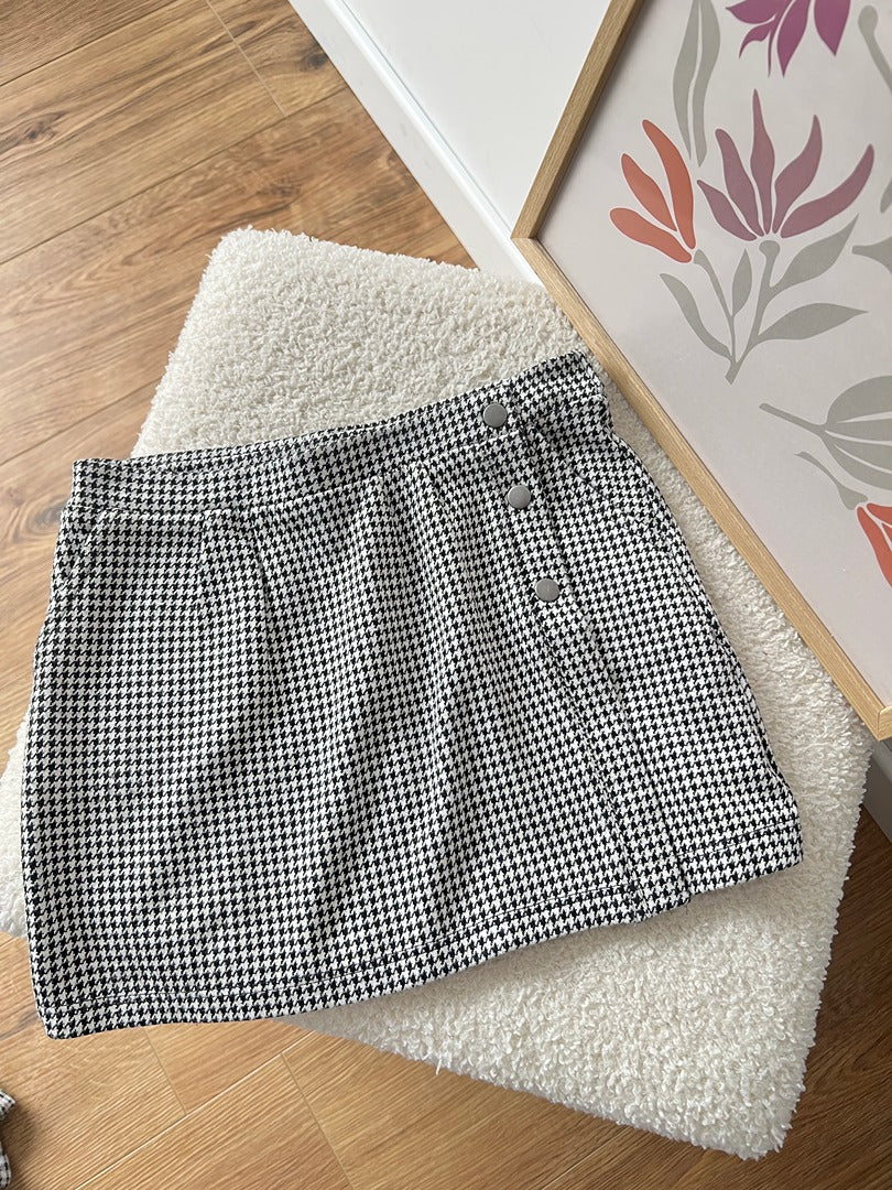 Jupe à carreaux imprimé nid de poule fille - Kiabi 4 ans
