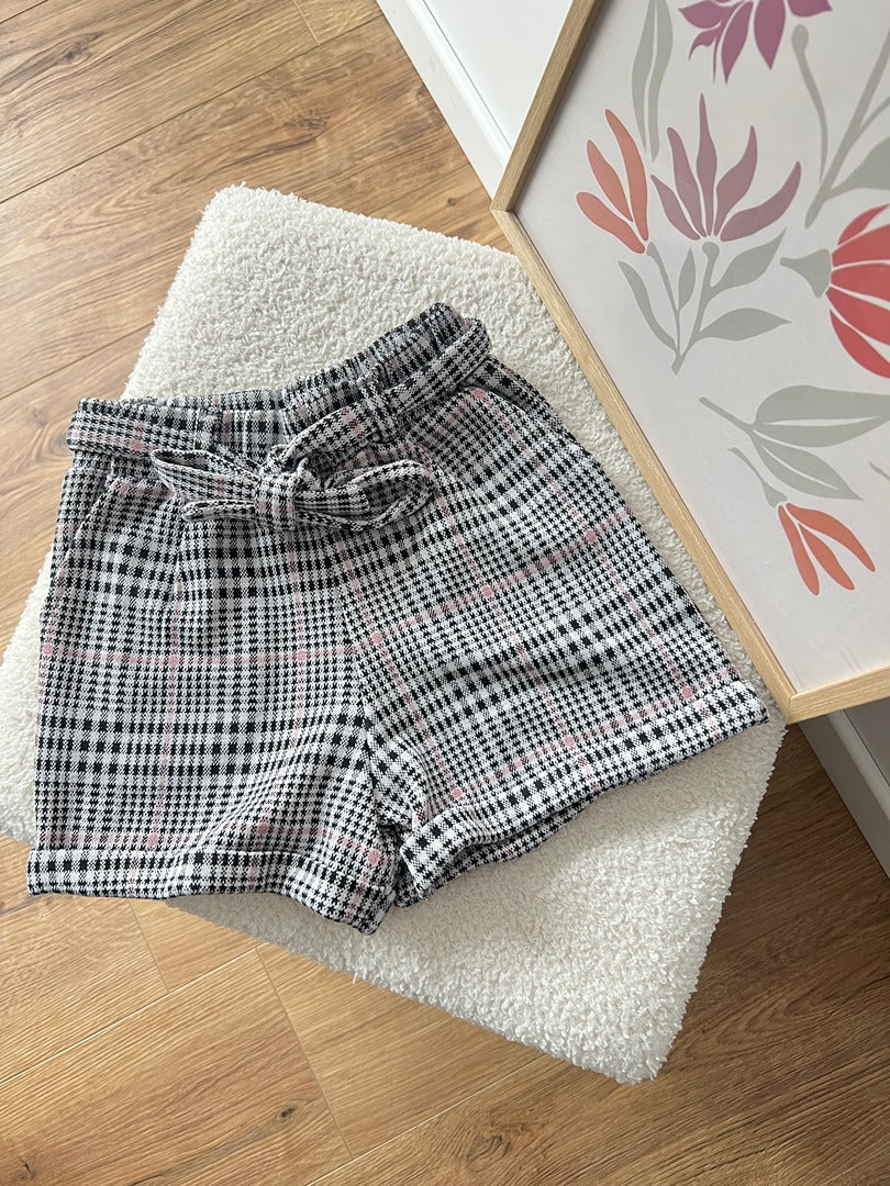 Short à carreaux fille Fashion private Company - 4 ans - Noir blanc