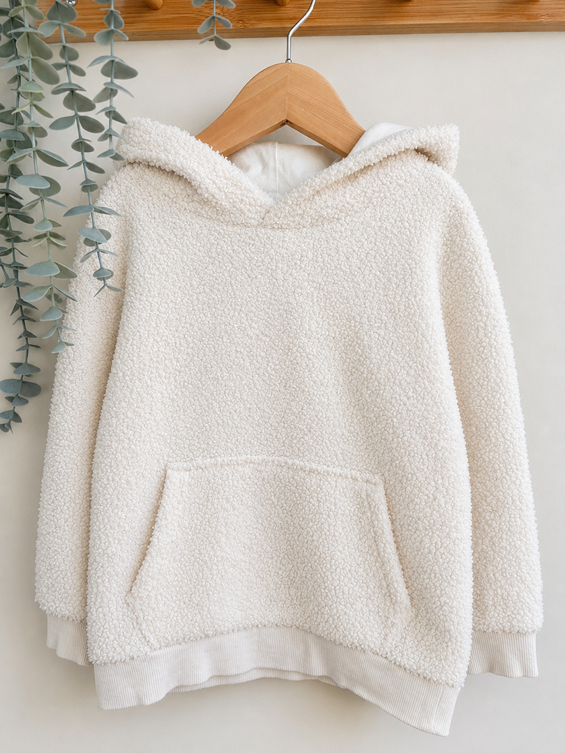 Sweat sherpa crème H&m Mixte 3 ans hiver manches longues fille garçon
