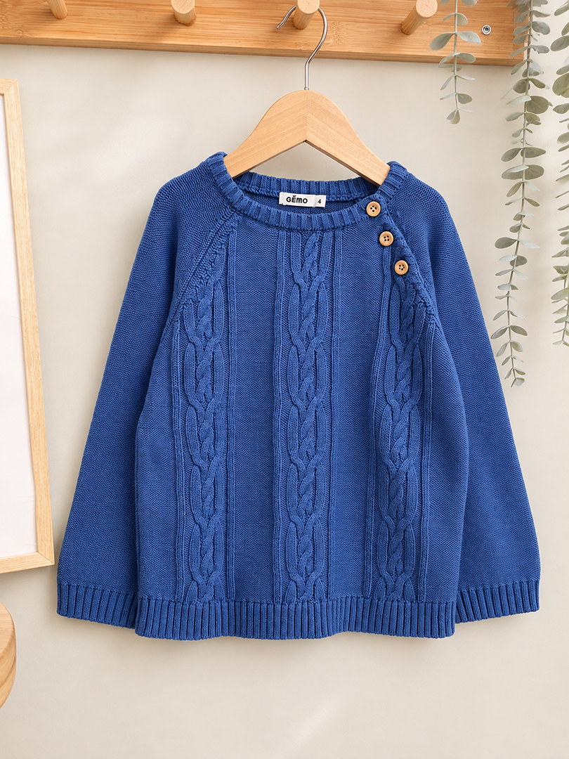 Pull maille garçon Gémo 4 Ans Mi-saison Bleu