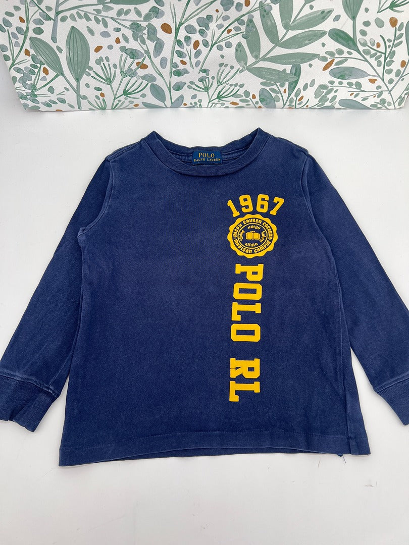 T-shirt manches longues garçon Polo Ralph Lauren - 3 ans - Bleu marine