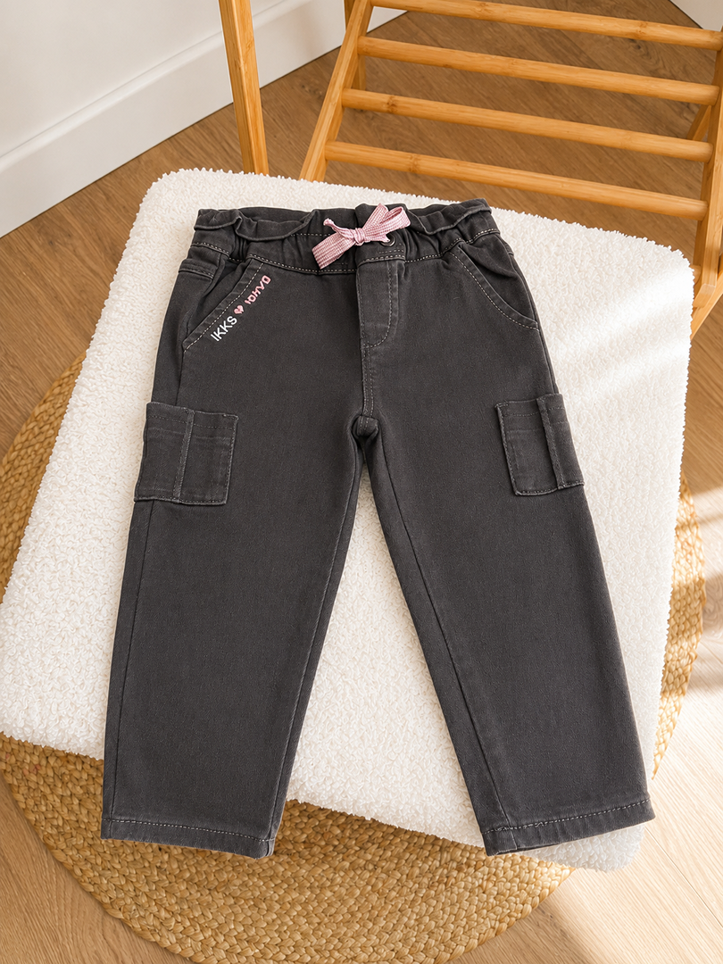 Pantalon cargo Kaki Ikks fille 18 mois mi-saison