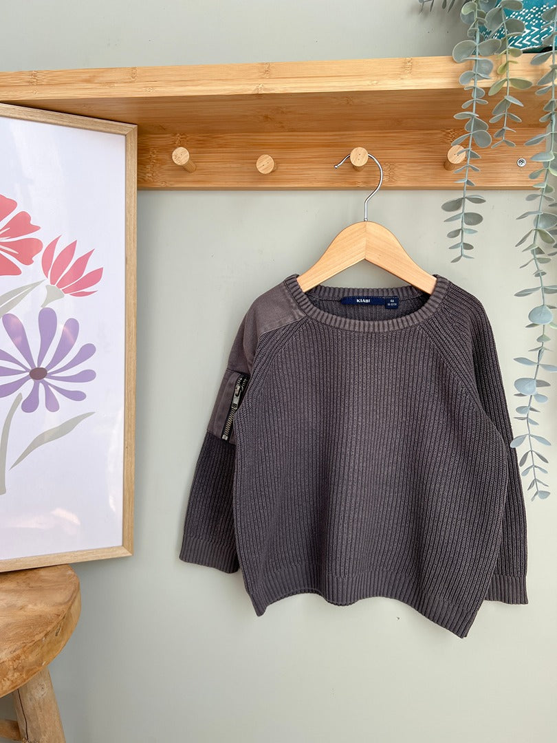 Pull maille garçon Kiabi - 4 ans - Gris foncé