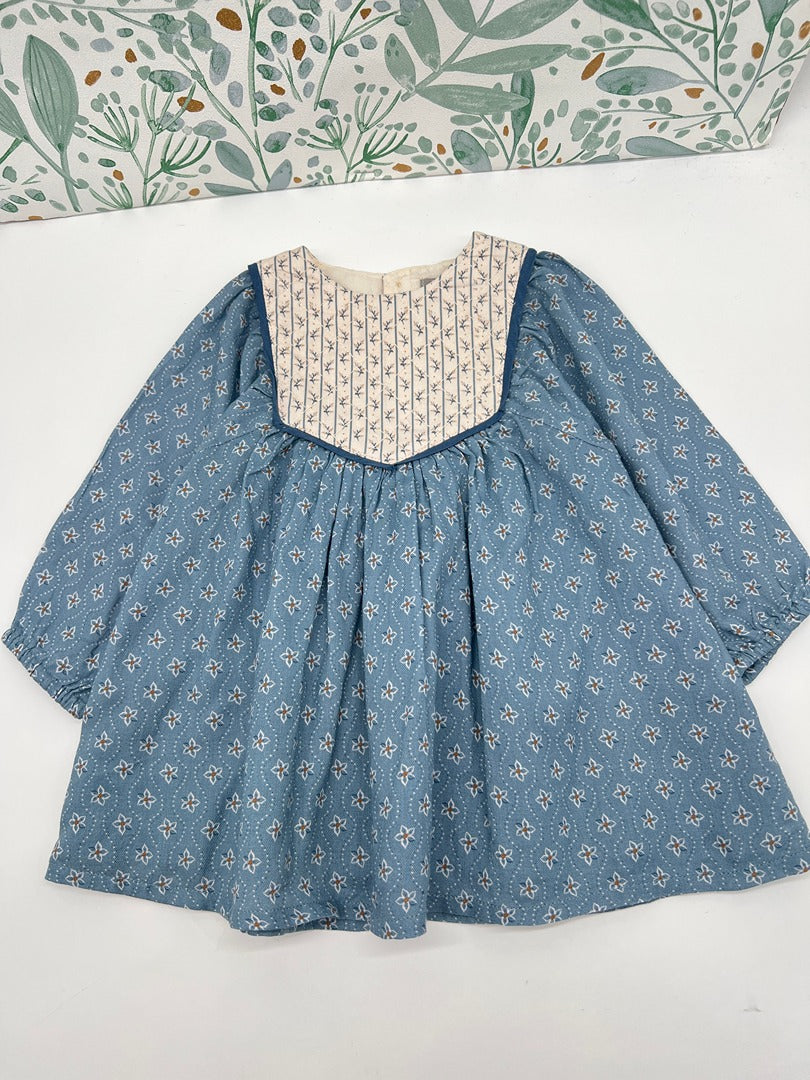 Robe fleurie fille Bout'chou - 9 mois - Bleu