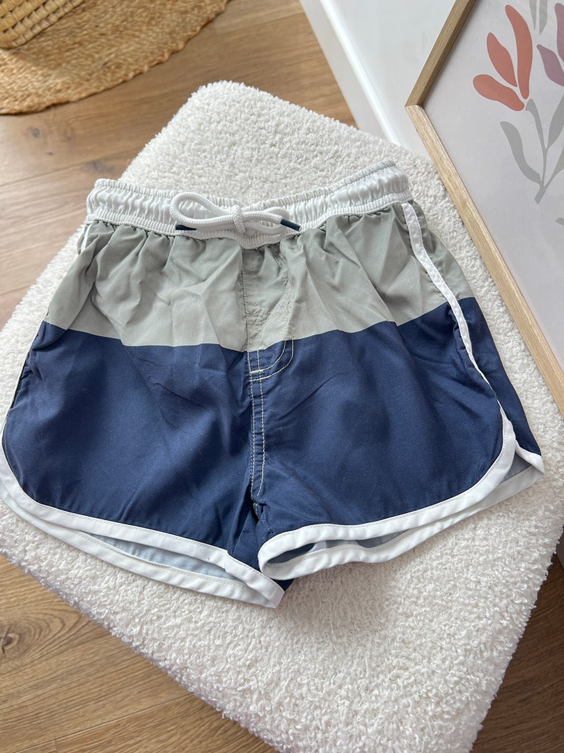 Short de bain garçon Kiabi 6 ans bleu et gris été