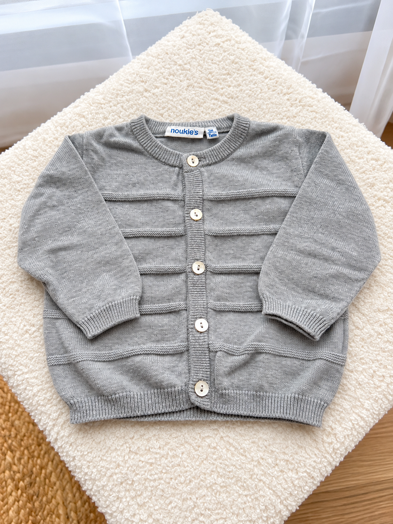 Gilet gris garçon mi-saison Noukie's 9 mois