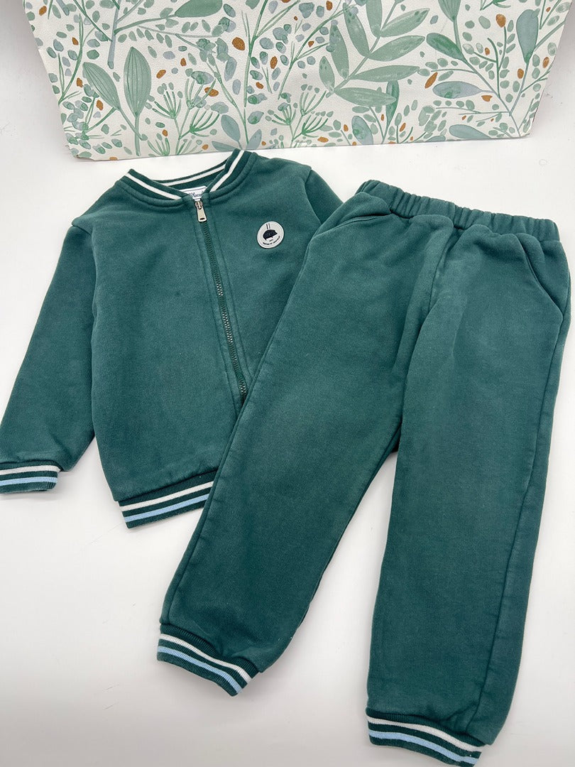 Ensemble gilet + jogging garçon Tartine Et Chocolat - 4 Ans - Vert