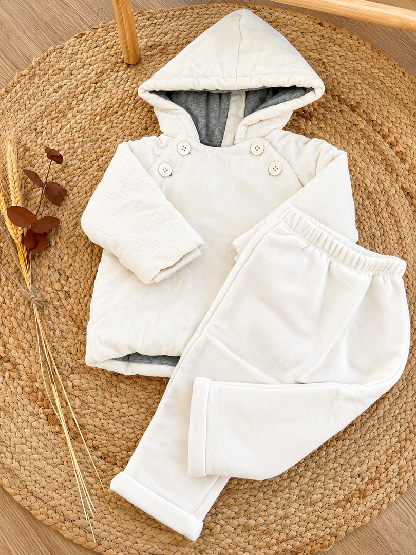 Ensemble hiver bébé mixte Cadet Rousselle 18 mois écru chaud fille garçon