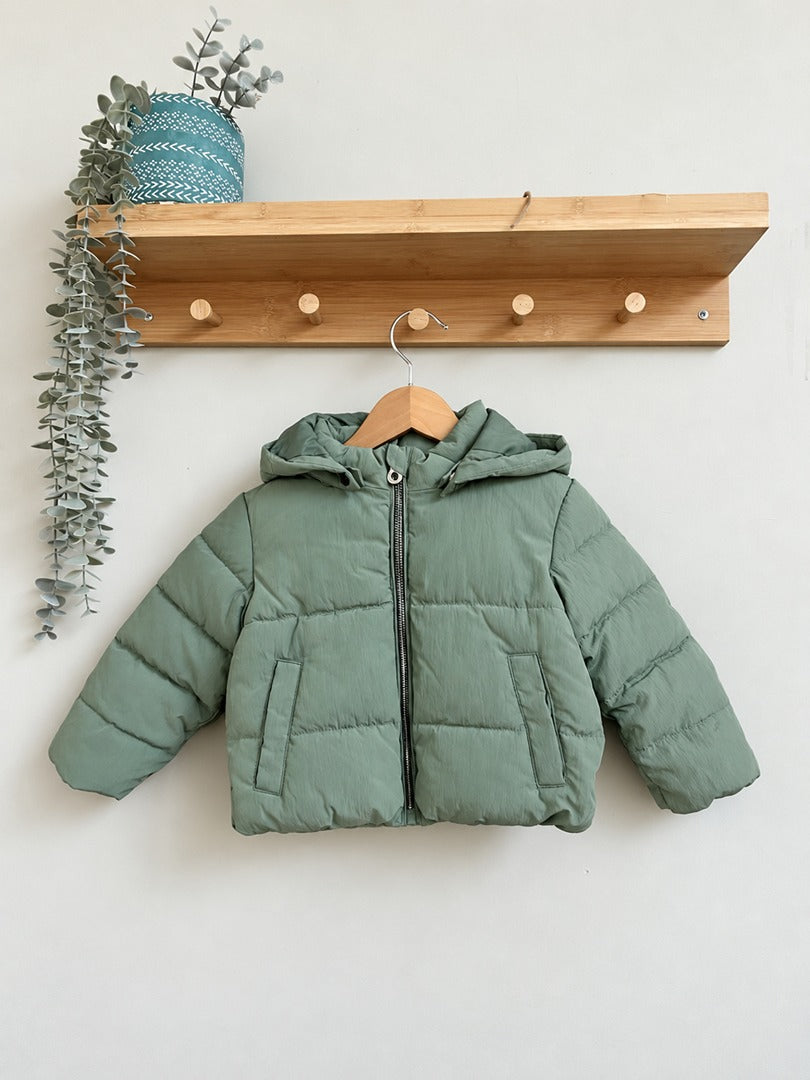 Doudoune garçon Only verte hiver manches longues 2 ans