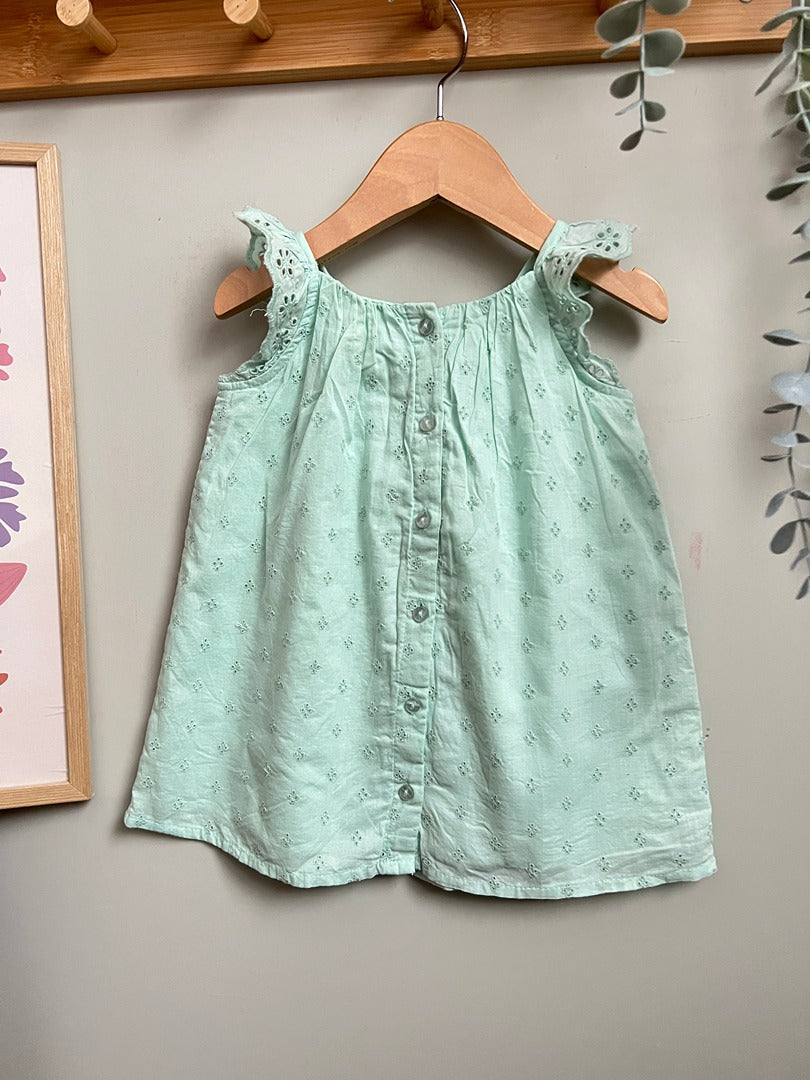 Robe courte été bébé fille Kiabi - 6 mois - Menthe