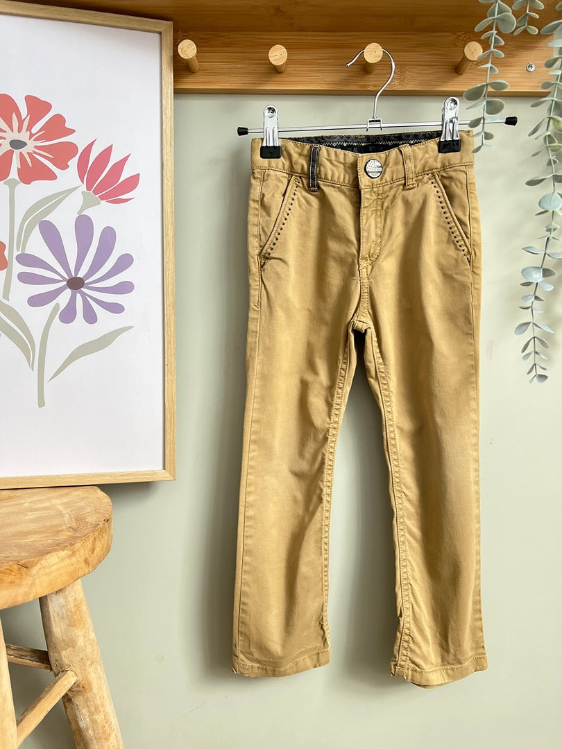 Pantalon chino Ikks garçon 4 ans moutarde mi-saison