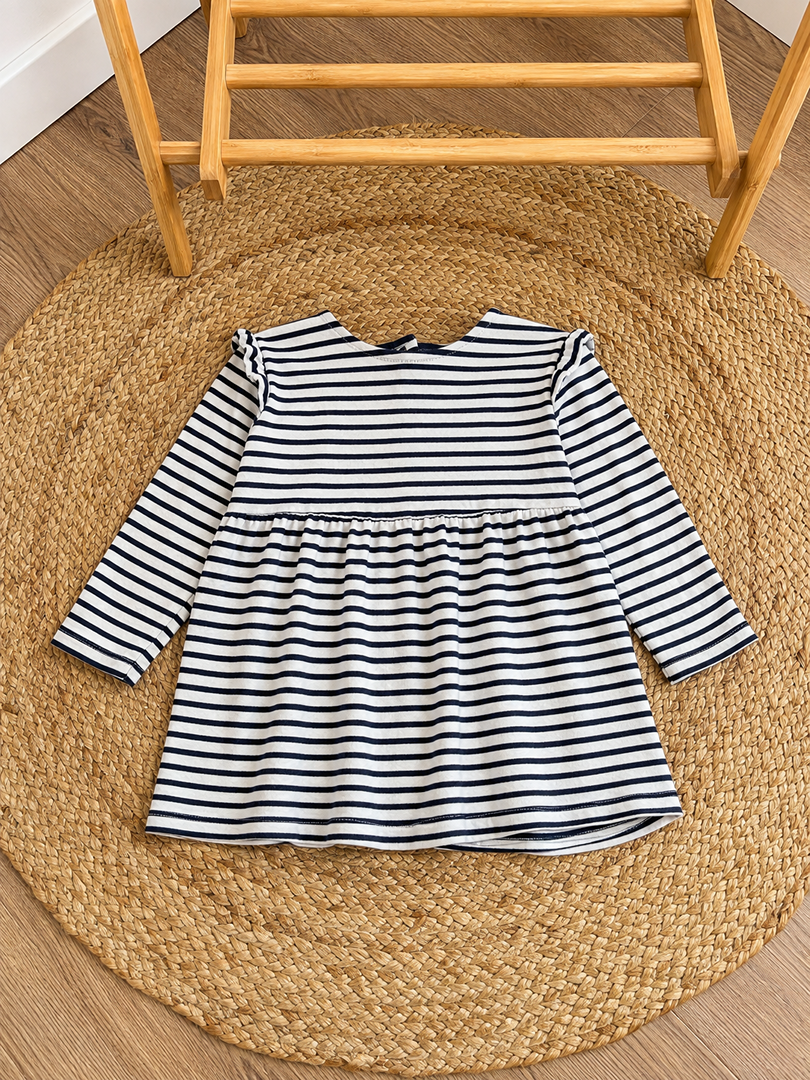 Robe fille La redoute 18 mois marinière manches longues mi-saison
