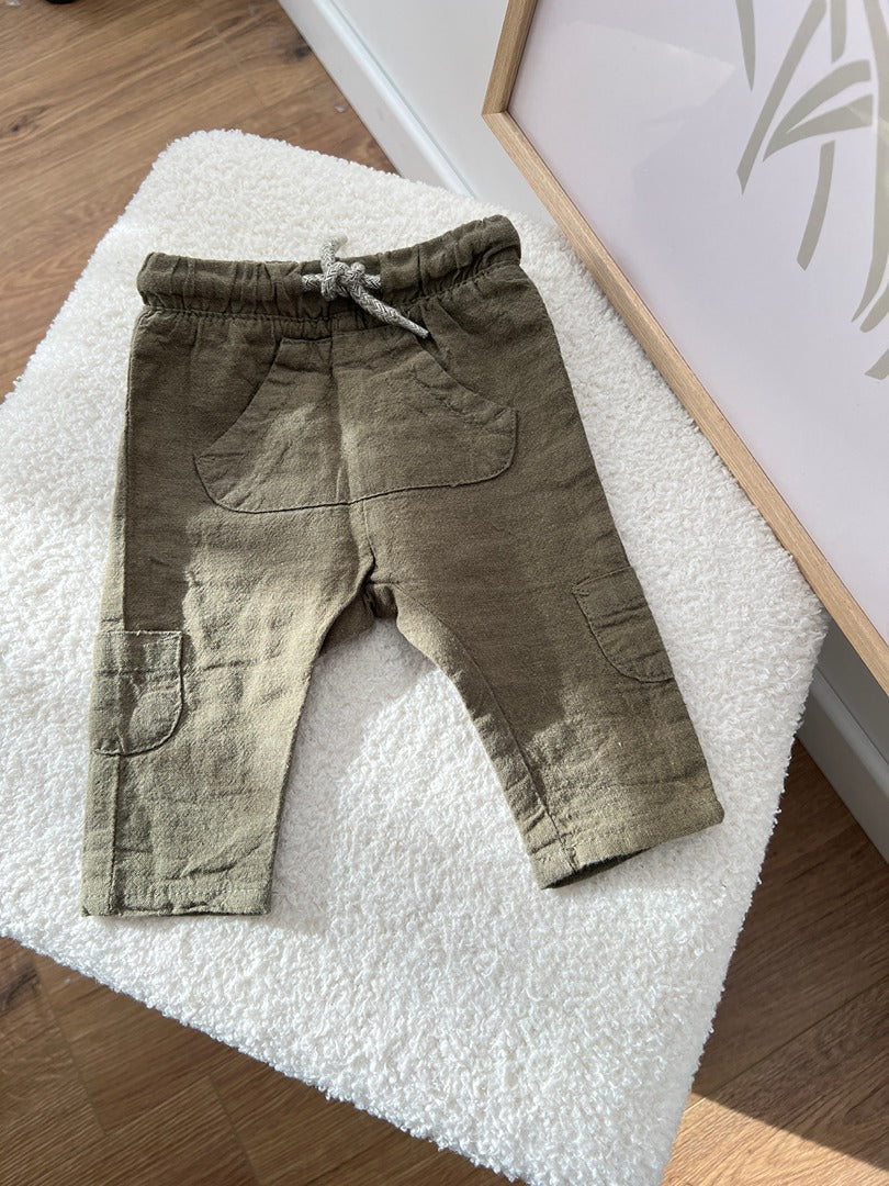 Pantalon sarouel garçon Kiabi - 1 mois - Kaki