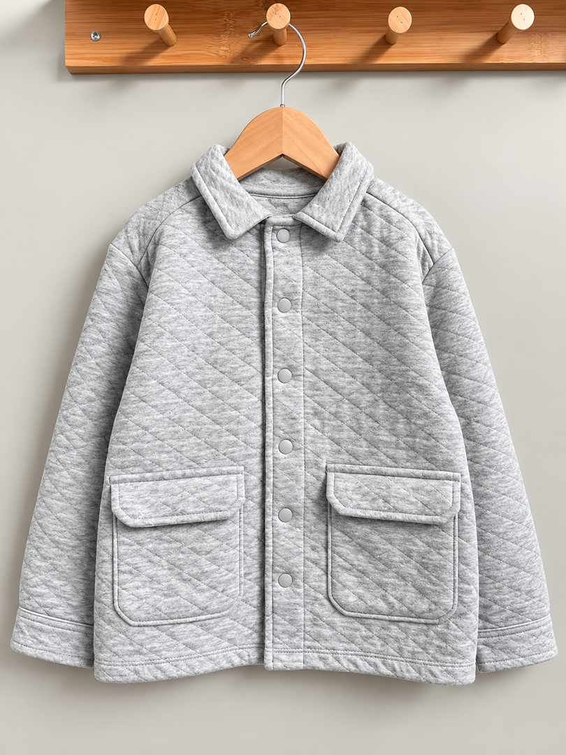 Veste matelassée garçon Kiabi grise 5 ans mi-saison manches longues