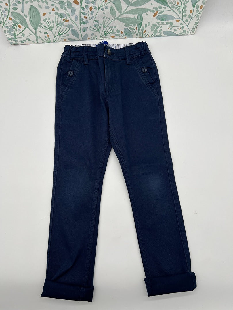 Pantalon chino garçon idéal cérémonie Okaïdi - 6 ans - Bleu marine
